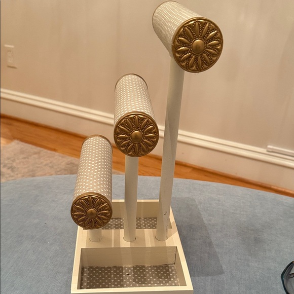 Polka Dot Jewelry Organizer with Gold Accents - Picture 2 of 7